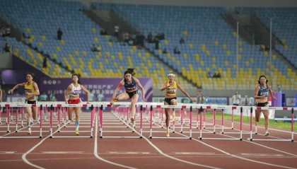 头名晋级决赛！全运会女子100米栏预赛-吴艳妮跑出12秒98