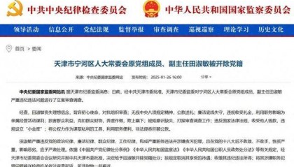 弄虚作假，欺上瞒下！天津市宁河区人大常委会原党组成员、副主任田淑敏被开除党籍