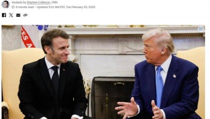 外媒：马克龙虽“极力恭维” 美欧依旧渐行渐远