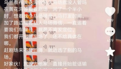 游客称在乌兰察布草场游玩遭到疑为马场经营者辱骂，骂人者系一名女子，当地文旅、警方已介入调查