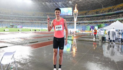 【全国田径锦标赛】吴瑞庭创造男子三级跳亚洲纪录！广东军团一日进账三金