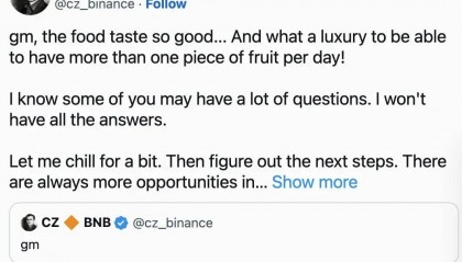 币安创始人赵长鹏出狱后首次公开表态：会继续投资区块链