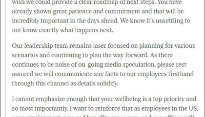 “内部气氛沉重，TikTok向在美员工保证：将继续支付薪资”