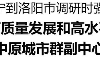 刘宁到洛阳市调研